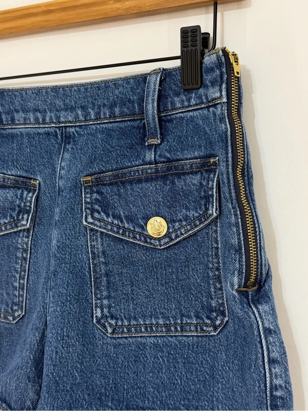 J. Crew Women's Denim Short With Sailor Pockets Size 25